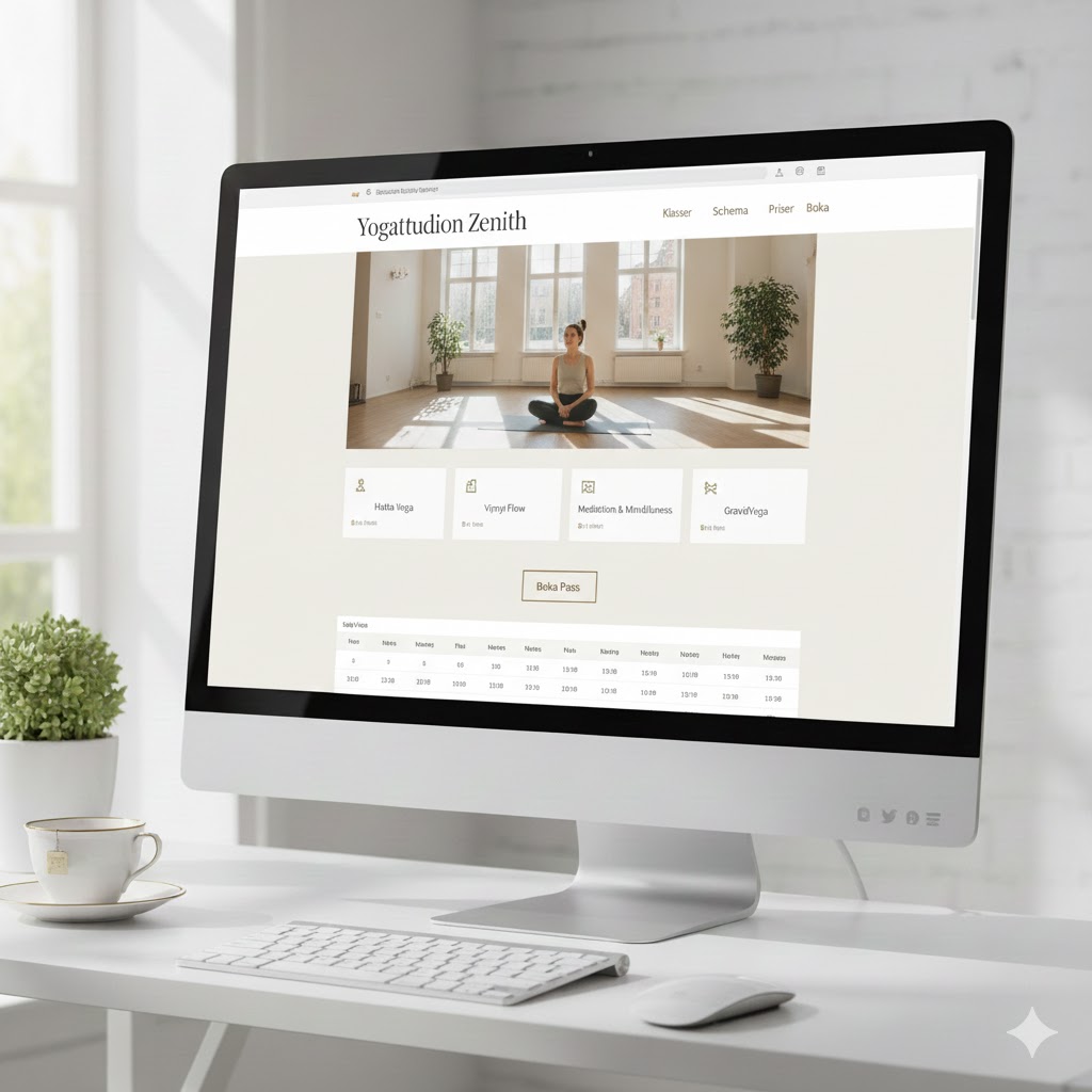 Yogastudion Zenith webbplats